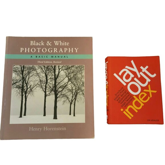 Vintage Art Book Lot Black White Photography Learn Read Layout Index Paperback - Picture 1 of 12